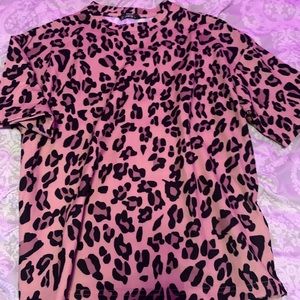 shein cheetah print never worn shirt